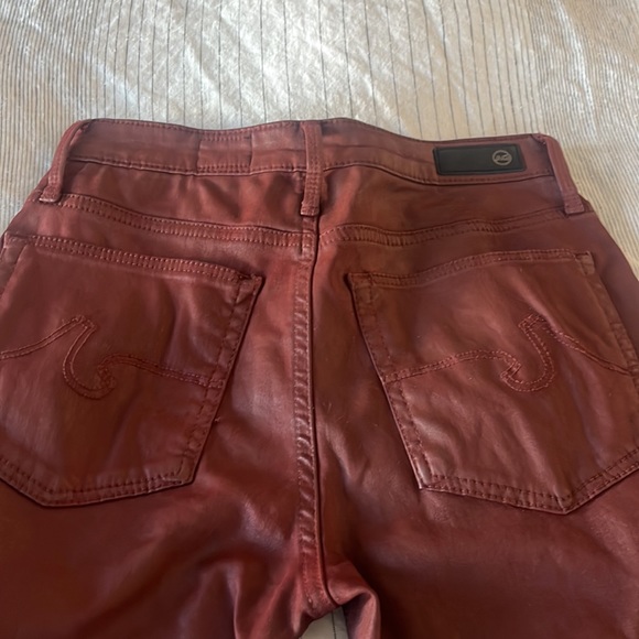 NWOT AG Farrah Skinny Ankle Coated Jeans sz 26 Rust Colored $285 current retail - Picture 2 of 5